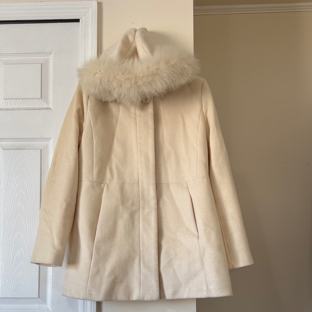 Sachi collection real fur lambs wool coat